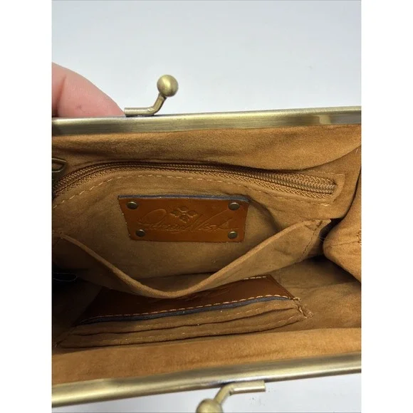 Patricia Nash Painted Leather Clutch- Gorgeous Florals- Velvet Interior